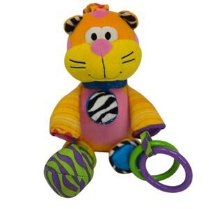 Lamaze Crazy Cat Baby Sensory Developmental‎ Clip On Stuffed Animal Plush Toy